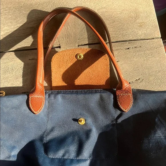 Vintage Longchamp Le Pliage “Shopping” Tote – Navy - Picture 6 of 15